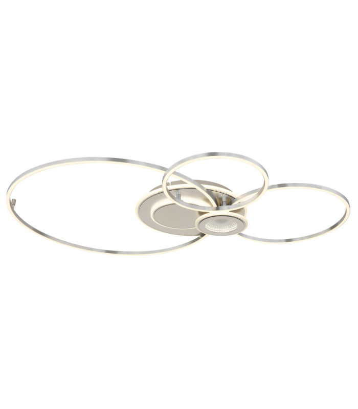 Beltran XL Integrated Led Semi Flush Ceiling Light Matt Silver Colour 2700-6000K-1
