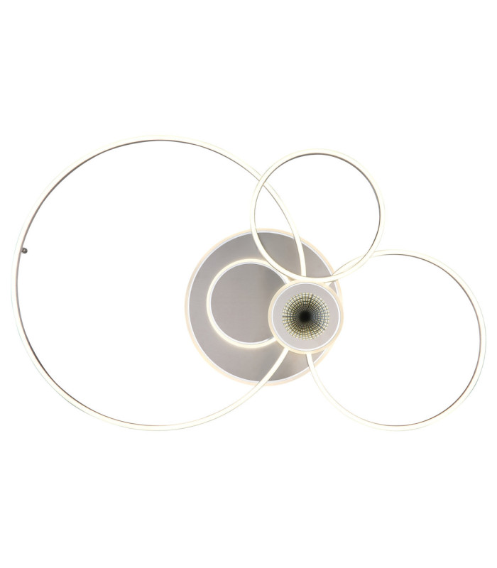 Beltran XL Integrated Led Semi Flush Ceiling Light Matt Silver Colour 2700-6000K-3