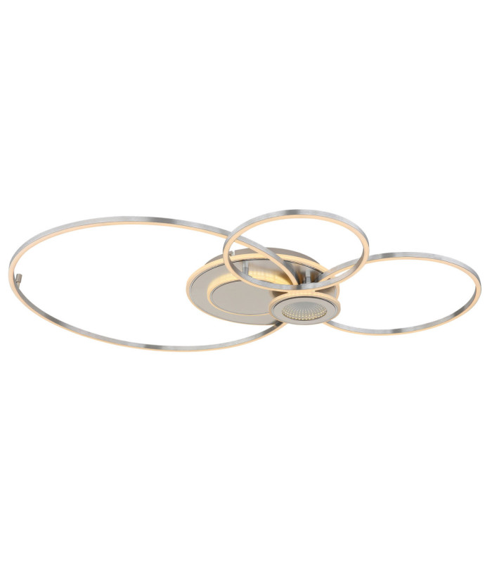 Beltran XL Integrated Led Semi Flush Ceiling Light Matt Silver Colour 2700-6000K-9