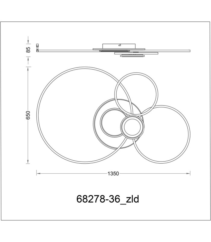 Beltran XL Integrated Led Semi Flush Ceiling Light Matt Silver Colour 2700-6000K-10