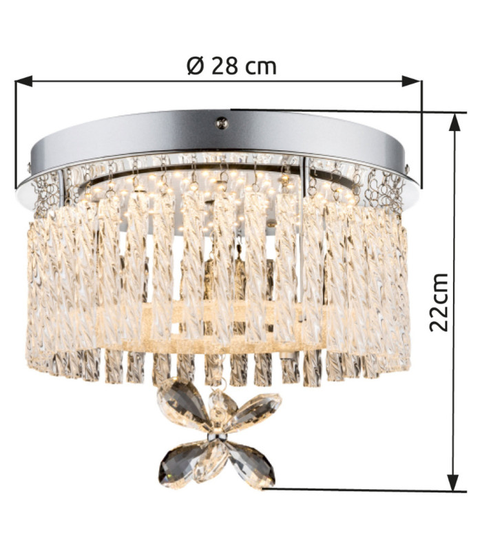 Mathilda Integrated LED Ceiling Light Chrome 4000K-4
