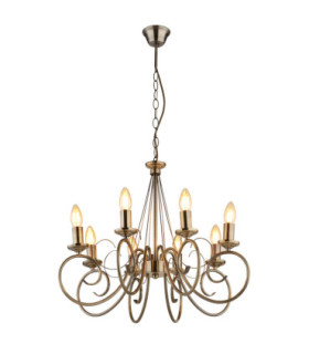 Truncatus Multi Arm Chandelier Old Brass 8x E14-1