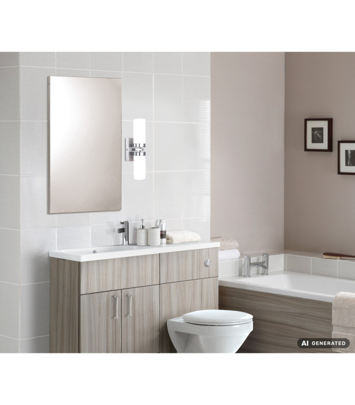 Space Bathroom Wall Lamp Matt Nickel 2x E14-5