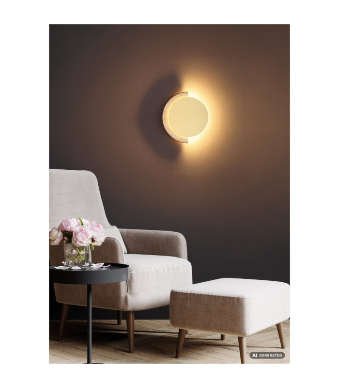 Rojas Round Integrated LED Flush Wall Lamp Matt White 3000K-6