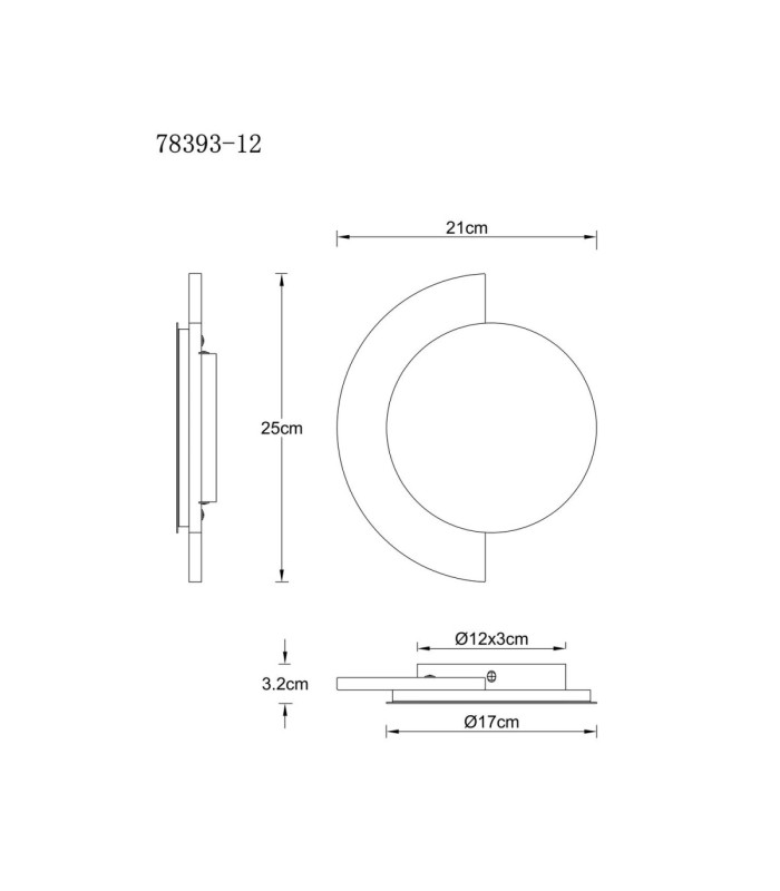 Rojas Round Integrated LED Flush Wall Lamp Matt White 3000K-7