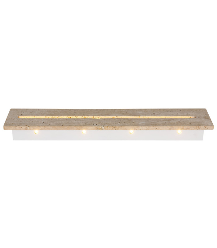 Rojas Rectangle Integrated LED Flush Wall Lamp Matt White 3000K-4