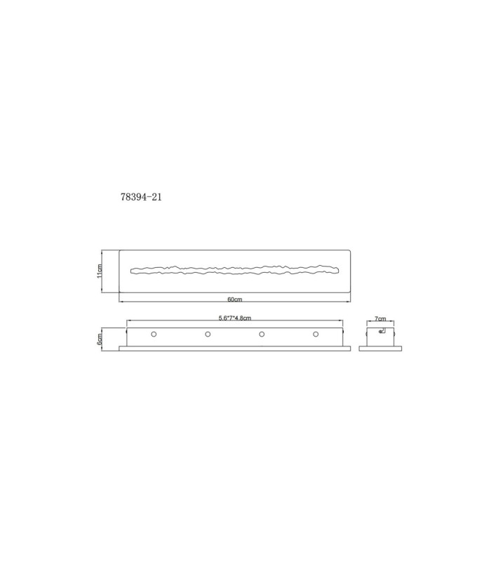 Rojas Rectangle Integrated LED Flush Wall Lamp Matt White 3000K-7