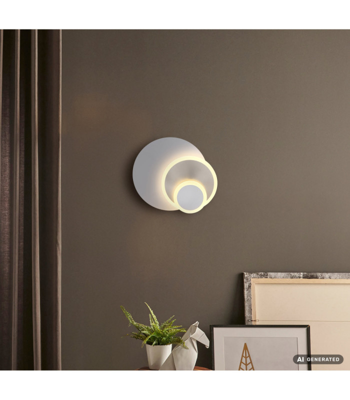Odonell Integrated Led Wall Lamp Matt White 3000K-9