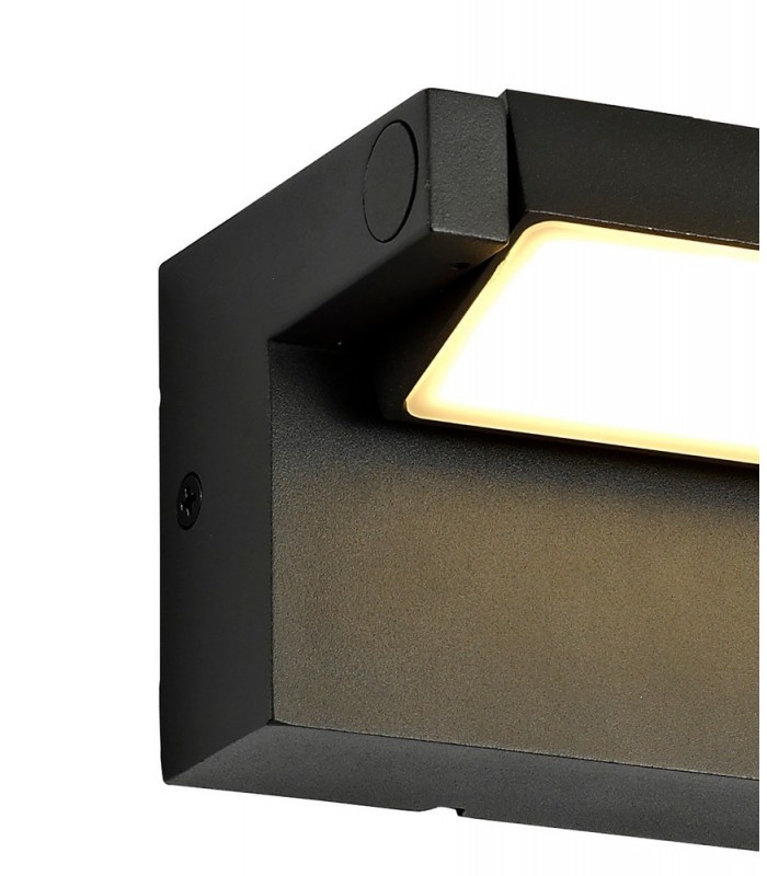 Wall Down Lamp Adjustable, 1 x 10W LED, 3000K, 720lm, IP54, Graphite Black - 5