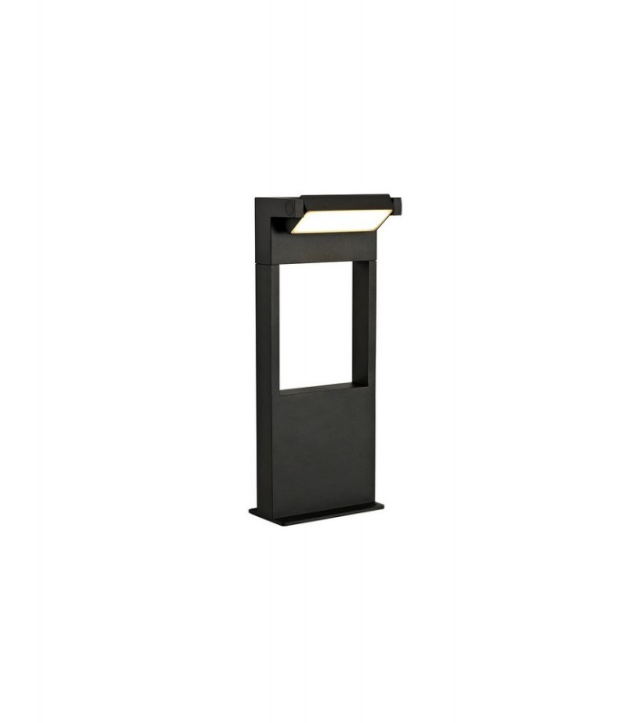 Short Bollard Post, 1 x 10W LED, 3000K, 720lm, IP54, Graphite Black - 1