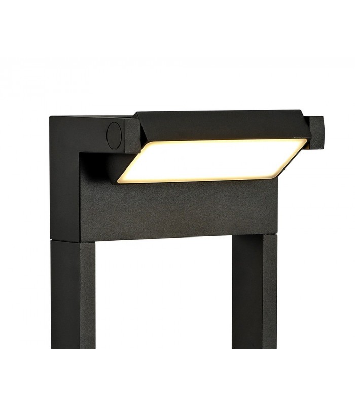 Short Bollard Post, 1 x 10W LED, 3000K, 720lm, IP54, Graphite Black - 5