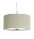 Drum Pleat Large Chrome Pendant With Glass Diffuser And Cream Shade - Searchlight 2356-60CR