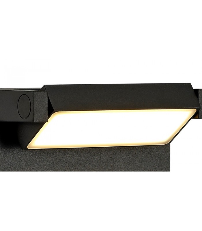 Short Bollard Post, 1 x 10W LED, 3000K, 720lm, IP54, Graphite Black - 8