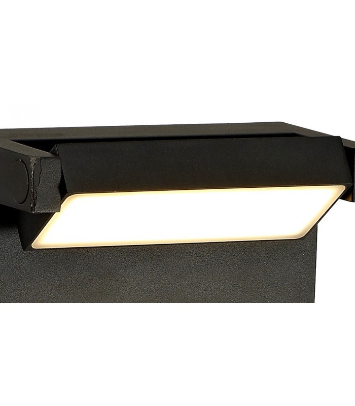 Tall Bollard Post, 1 x 10W LED, 3000K, 720lm, IP54, Graphite Black - 7