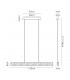 Linear Ceiling Pendant, 2 x 20W LED, 3000K, 1662lm, Medium Oak, Matt White - 2