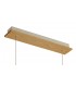 Linear Ceiling Pendant, 2 x 20W LED, 3000K, 1662lm, Medium Oak, Matt White - 5