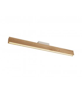 Linear Ceiling, 2 x 18W LED, 3000K, 1528lm, Medium Oak, Matt White - 1