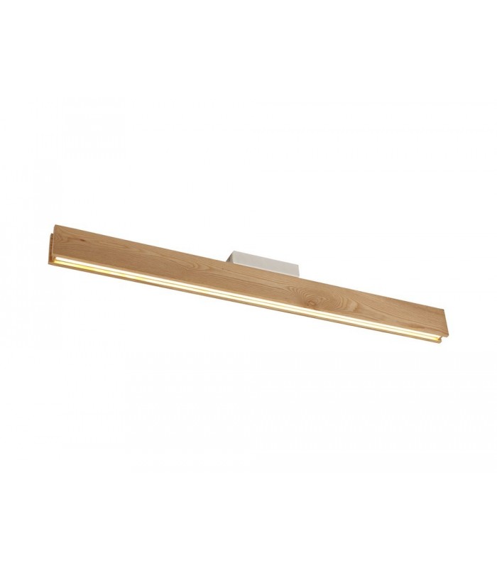 Linear Ceiling, 2 x 18W LED, 3000K, 1528lm, Medium Oak, Matt White - 1