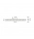 Linear Ceiling, 2 x 18W LED, 3000K, 1528lm, Medium Oak, Matt White - 2