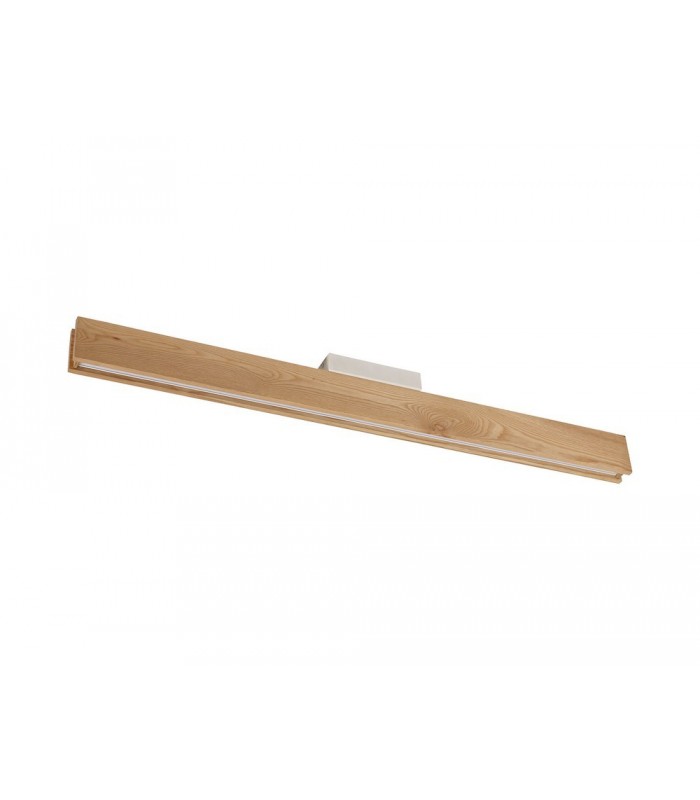Linear Ceiling, 2 x 18W LED, 3000K, 1528lm, Medium Oak, Matt White - 3