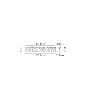 Wall Lamp, 2 x 10W LED, 3000K, 968lm, Medium Oak, Matt White - 2