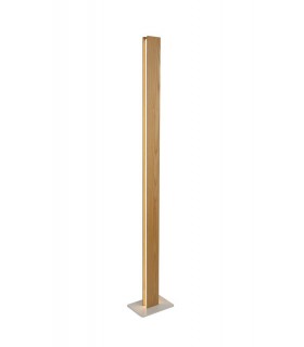 Floor Lamp, 2 x 18W LED, 3000K, 1560lm, Medium Oak, Matt White - 1