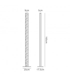Floor Lamp, 2 x 18W LED, 3000K, 1560lm, Medium Oak, Matt White - 2