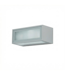 Nemesis Surface-Mounted Wall Light IP54 Frontal E27 15W Grey