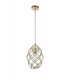 Curved Cylinder Ceiling Pendant, 1 x E27, Polished Brass - 4