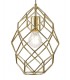 Curved Cylinder Ceiling Pendant, 1 x E27, Polished Brass - 6