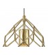 Curved Cylinder Ceiling Pendant, 1 x E27, Polished Brass - 7