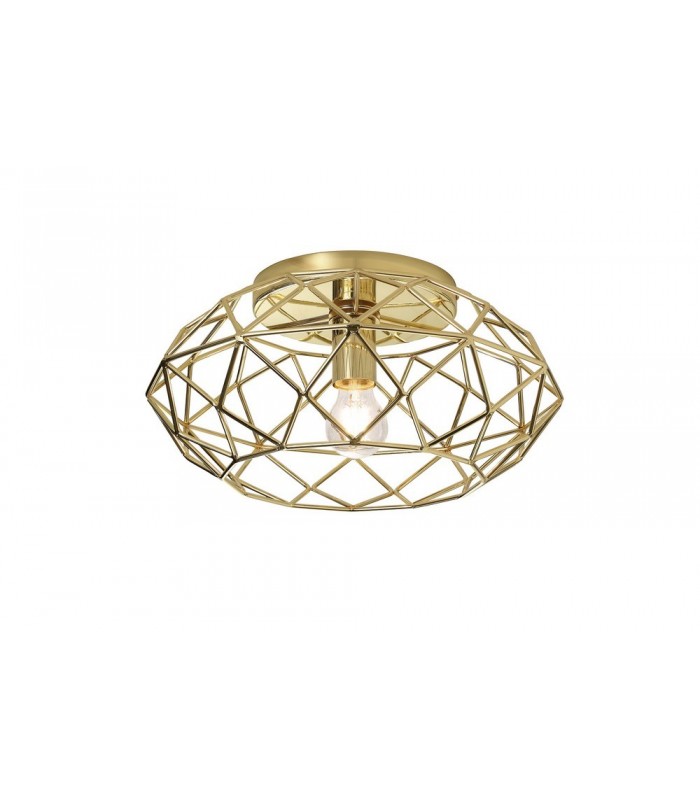 Flush Spherical Ceiling, 1 x E27, Polished Brass - 1