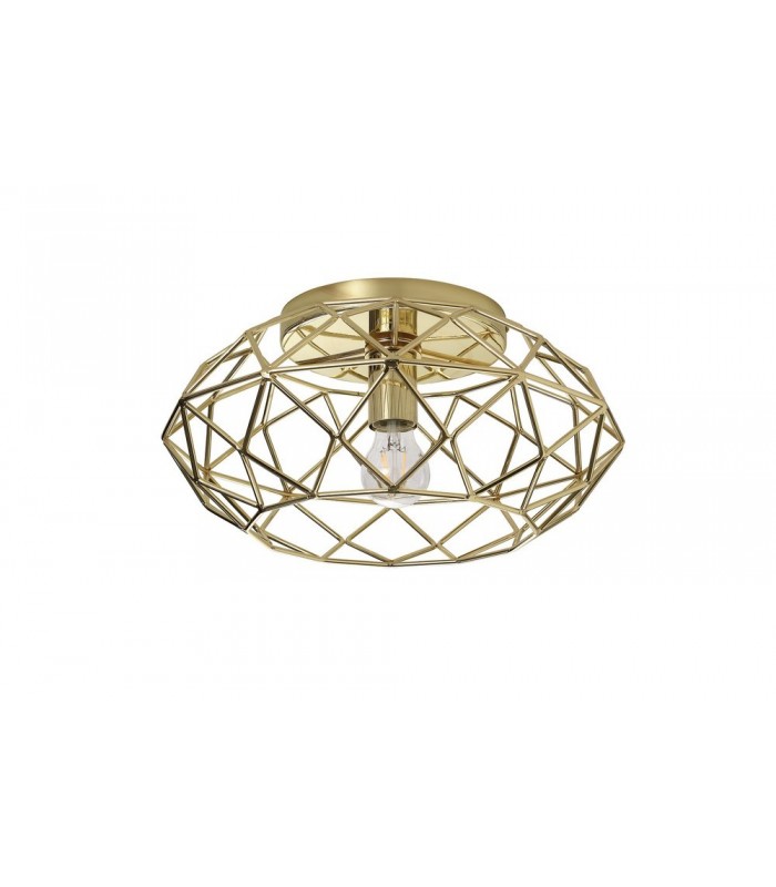 Flush Spherical Ceiling, 1 x E27, Polished Brass - 4