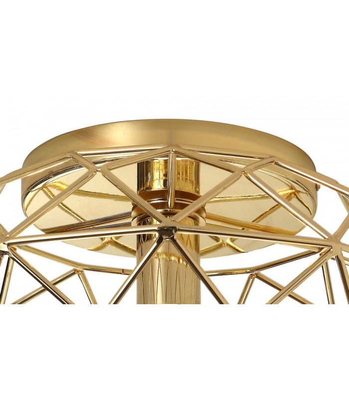 Flush Spherical Ceiling, 1 x E27, Polished Brass - 5