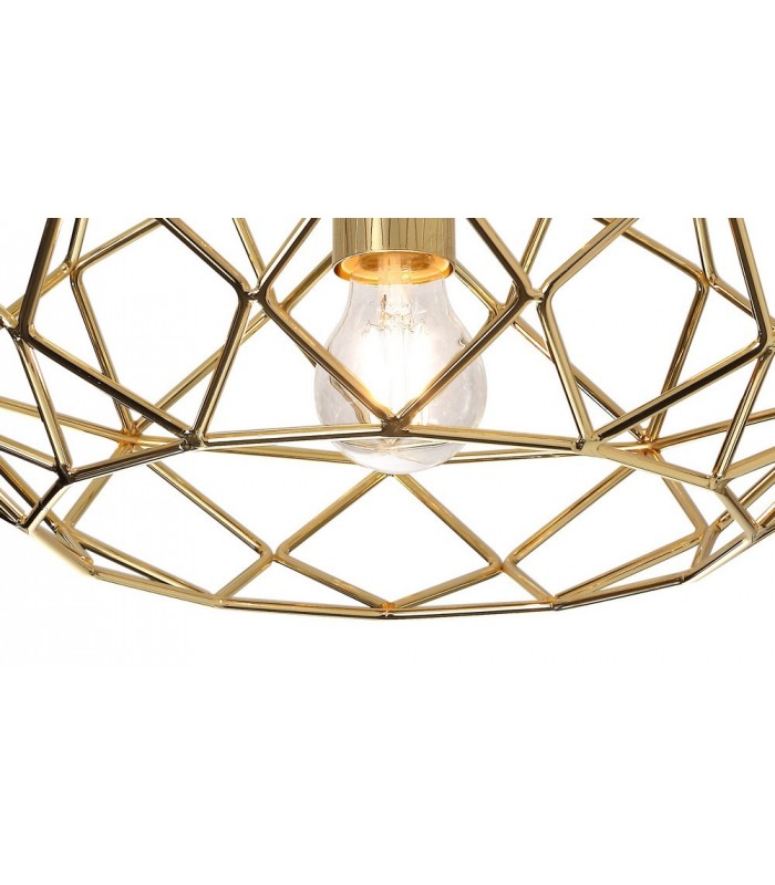 Flush Spherical Ceiling, 1 x E27, Polished Brass - 7