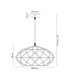 Elliptical Spherical Ceiling Pendant, 1 x E27, Polished Brass - 2