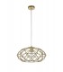 Elliptical Spherical Ceiling Pendant, 1 x E27, Polished Brass - 5