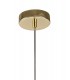 Elliptical Spherical Ceiling Pendant, 1 x E27, Polished Brass - 6
