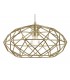 Elliptical Spherical Ceiling Pendant, 1 x E27, Polished Brass - 7