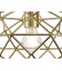 Elliptical Spherical Ceiling Pendant, 1 x E27, Polished Brass - 11