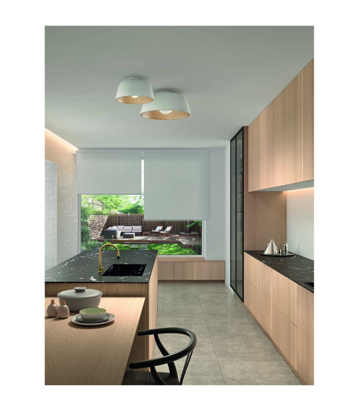 Miso Surface-Mounted Dome Ceiling Light Ø433mm E27 15W White-2