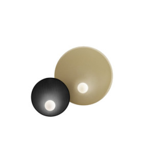 Trip Surface-Mounted Wall Light Double Ø460mm / Ø300mm E14 18W Black / Matt Gold-1