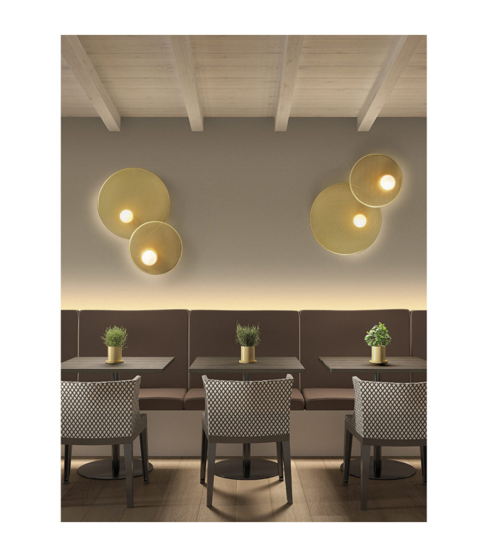 Trip Surface-Mounted Wall Light Double Ø460mm E14 18W Matt Gold-2