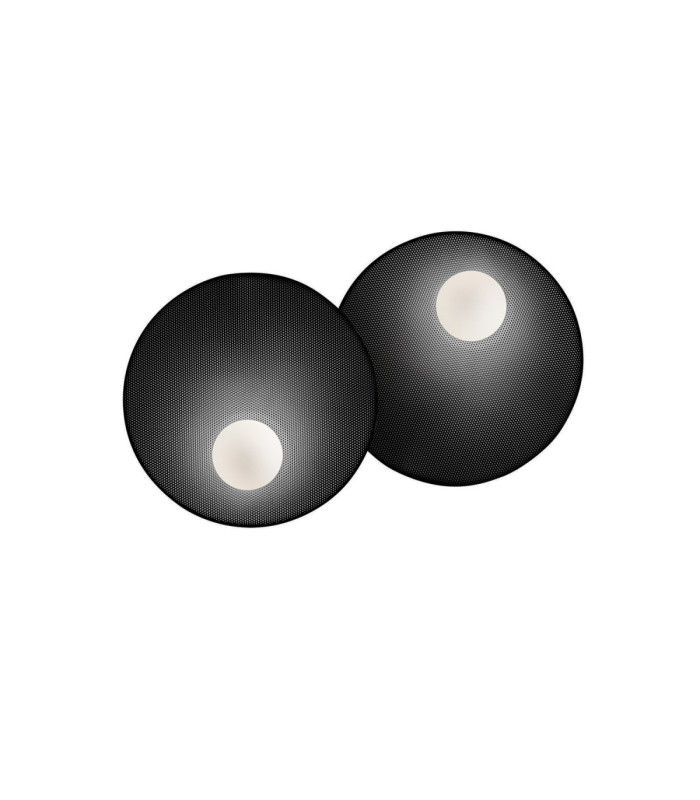 Trip Surface-Mounted Wall Light Double Ø300mm E14 18W Black-1