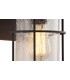 Wall Lantern Lamp, 1 x E27, Black, Gold With Seeded Clear Glass, IP54 - 6