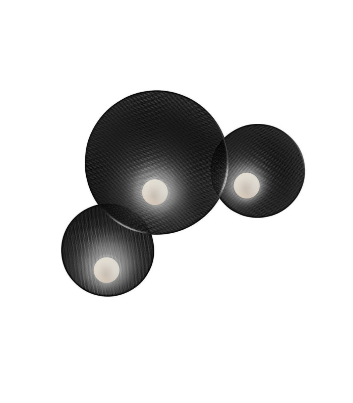 Trip Surface-Mounted Wall Light Triple Ø300mm / Ø460mm / Ø300mm E14 27W Black-1