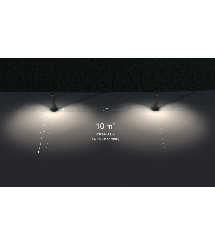 Rek Bollard IP66 933mm 360º Emission LED 40W 2700K On-Off Urban Grey-3