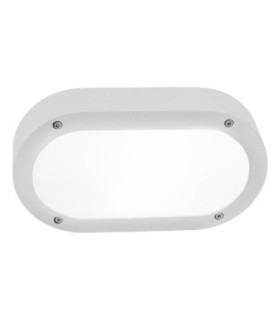 Basic Surface-Mounted Wall Light IP66 Oval E27 15W White