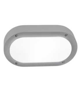 Basic Surface-Mounted Wall Light IP66 Oval LED 8.5W CCT 2700-3200-4000K On-Off Grey