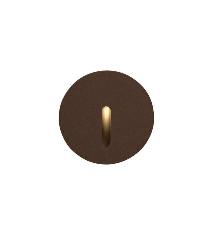 Bat Recessed Wall Lighting IP66 Round Lineal LED 2.2W 3000K Brown-1